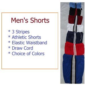 Men's Athletic Shorts - Sports Shorts - Casual 3 Stripes